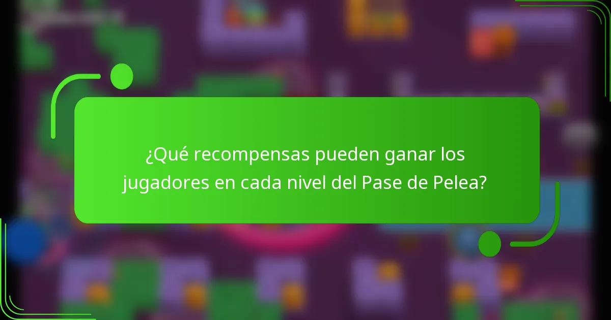 ¿Qué recompensas pueden ganar los jugadores en cada nivel del Pase de Pelea?